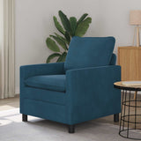Vidaxl bank blauw 76 x 81 x 87,5 cm fluweel
