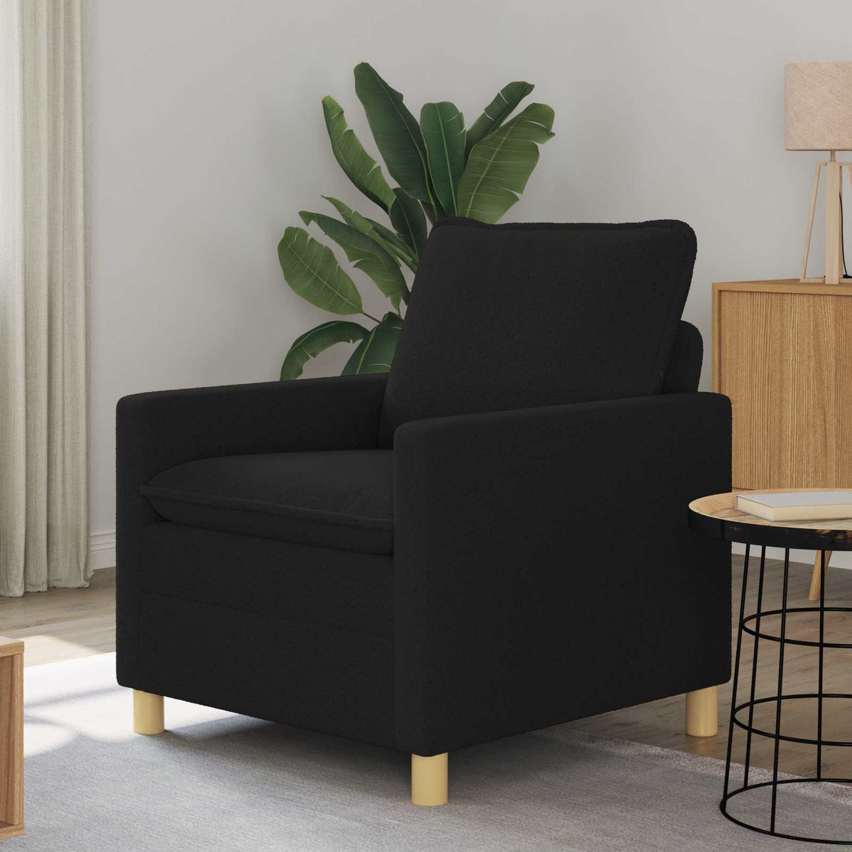Vidaxl bank zwart 76 x 81 x 87,5 cm stof