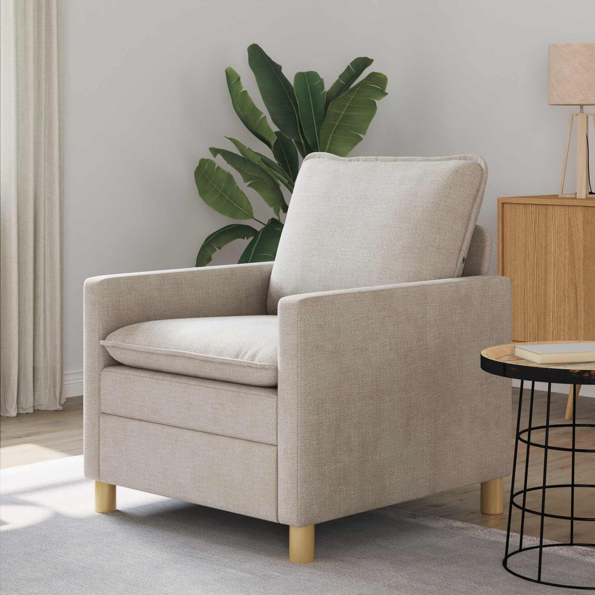 Vidaxl bank crèmekleurig 76 x 81 x 87,5 cm polyester