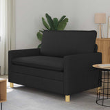 Vidaxl bank 2-zits zwart 126 x 81 x 87,5 cm stof