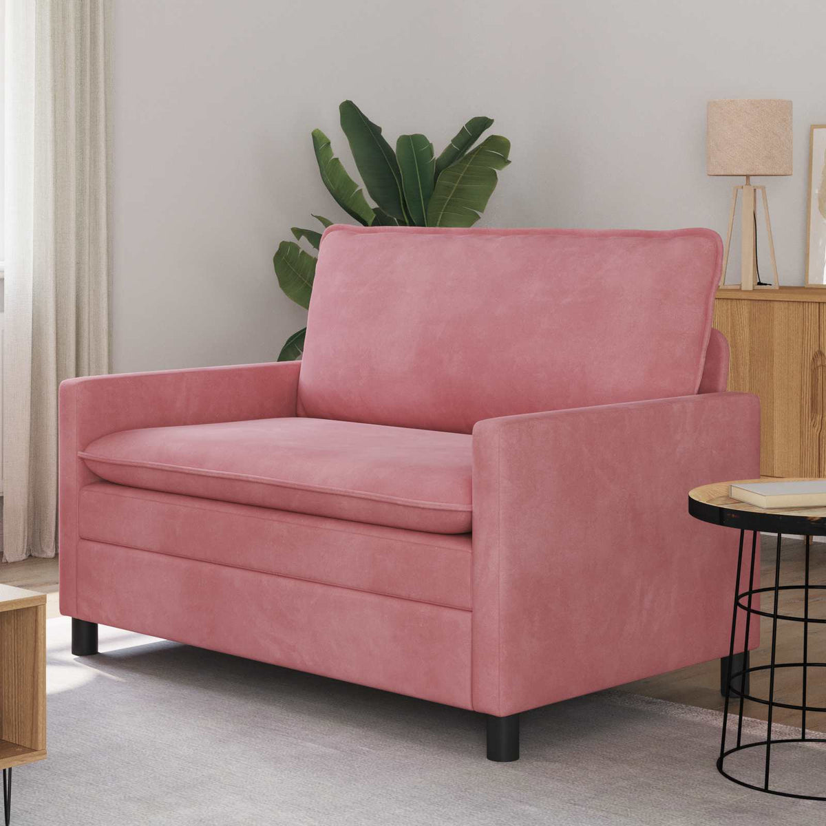 Vidaxl bank roze 126 x 81 x 87,5 cm fluweel