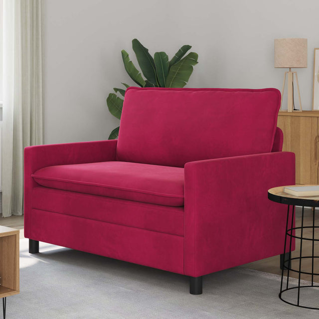 Vidaxl bank wijnrood 126 x 81 x 87,5 cm fluweel