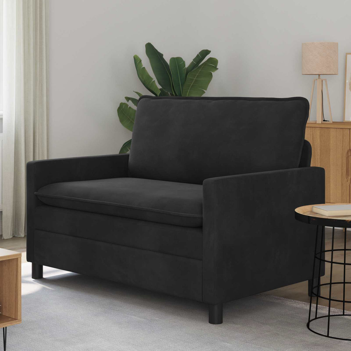 Vidaxl bank zwart 126 x 81 x 87,5 cm fluweel