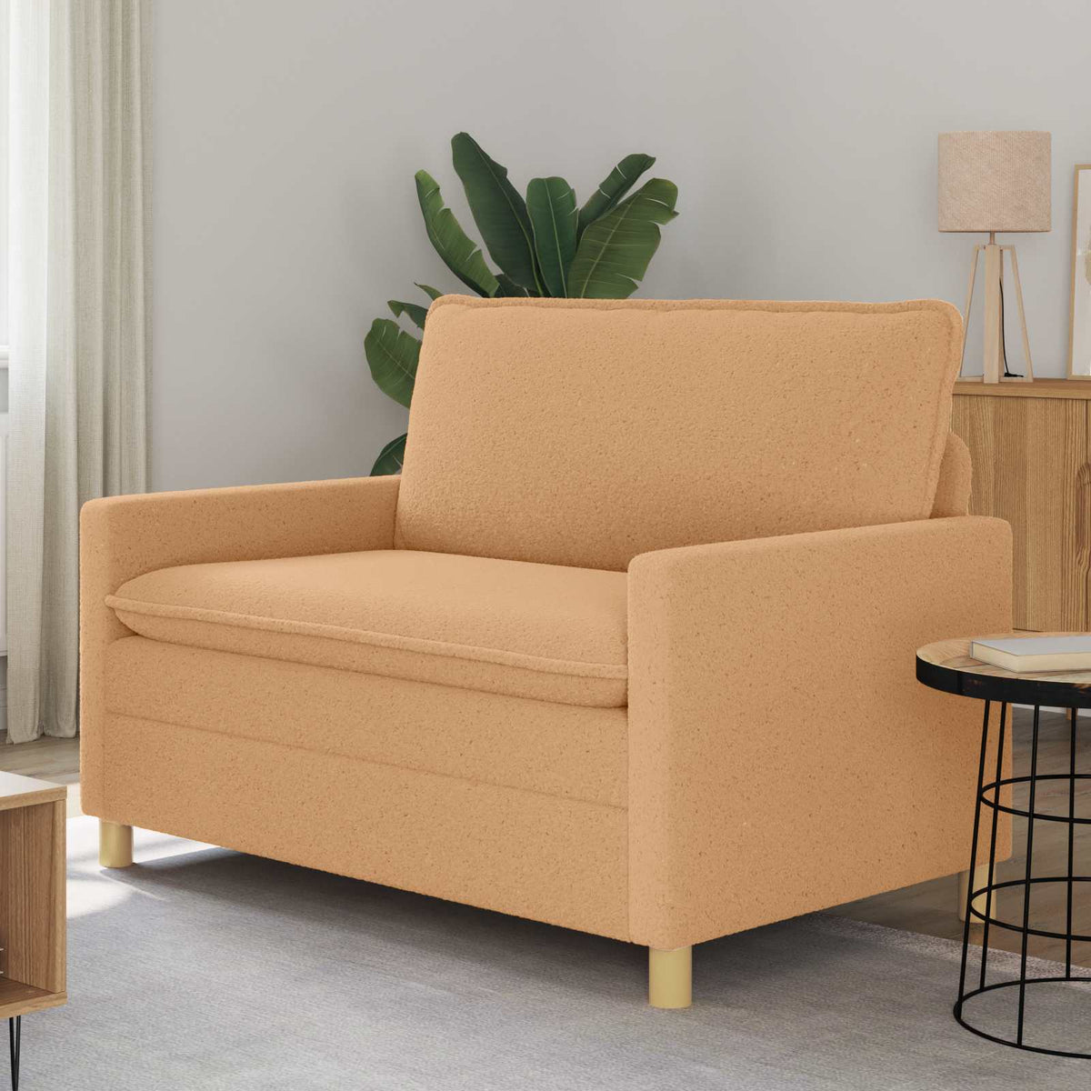 Vidaxl bank beige 126 x 81 x 87,5 cm stof