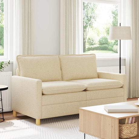 Vidaxl bank crèmekleurig 156 x 81 x 87,5 cm stof