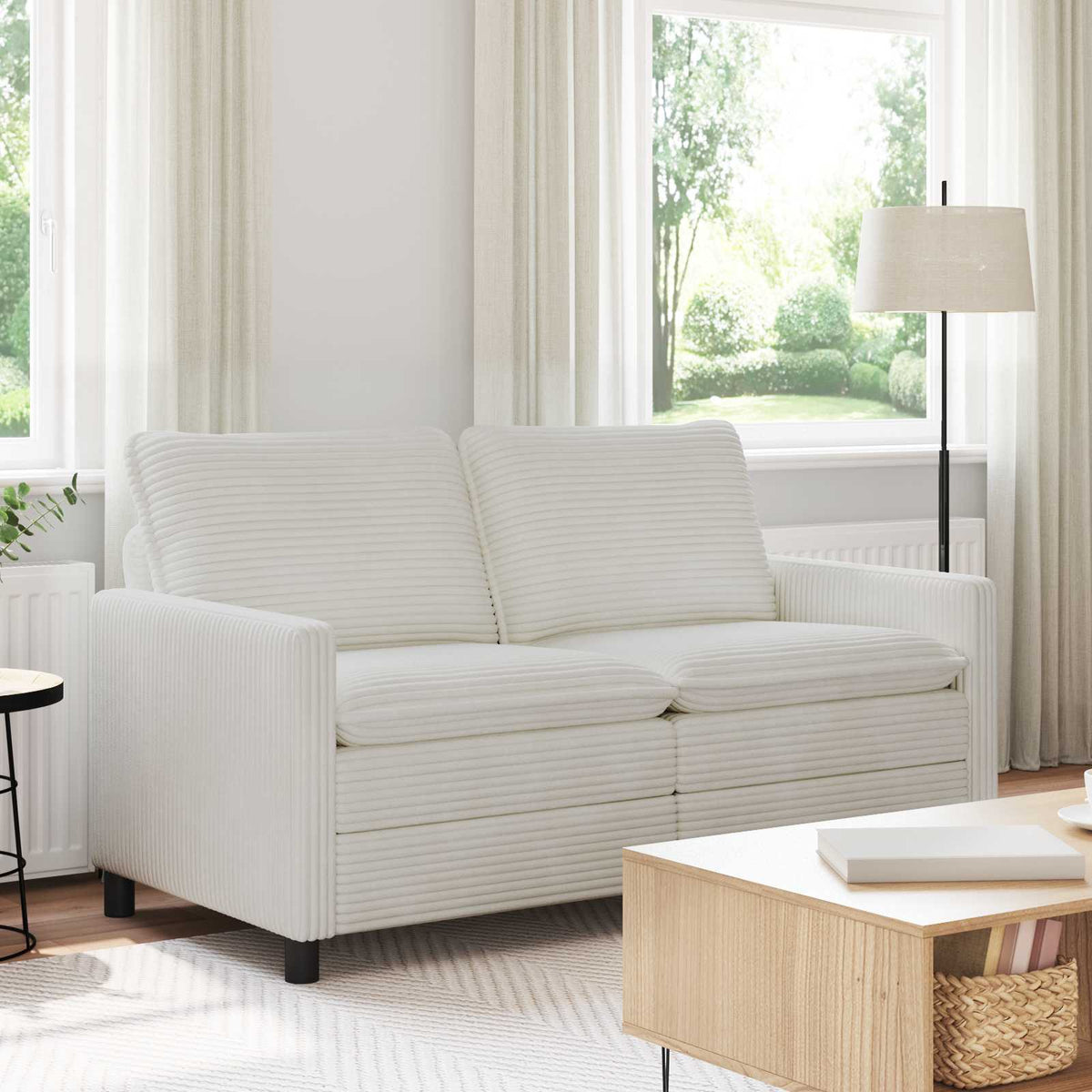 Vidaxl bank crèmekleurig 156 x 81 x 87,5 cm polyester