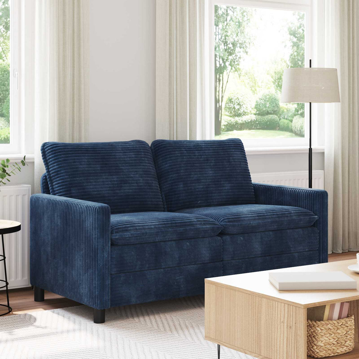 Vidaxl bank marineblauw 156 x 81 x 87,5 cm polyester