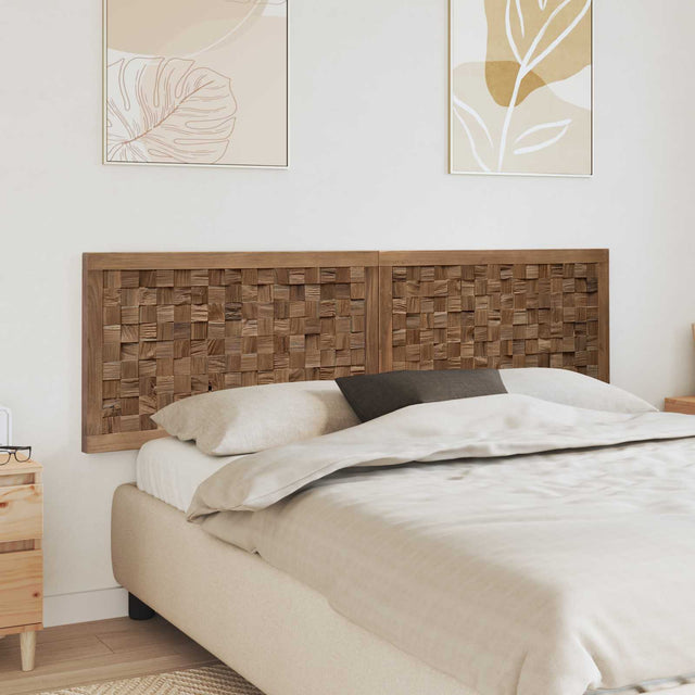 Vidaxl bed hoofdbord naturel massief teakhout