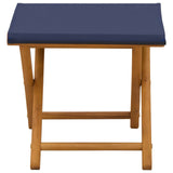 Vidaxl ligstoel 2 pcs massief eucalyptushout blauw