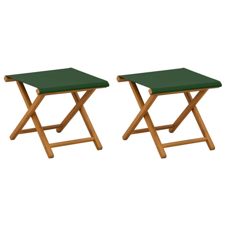 Vidaxl ligstoel 2 pcs massief eucalyptushout groen