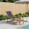 Vidaxl opvouwbare zonnebed 3 positie massief eucalyptus hout grijs