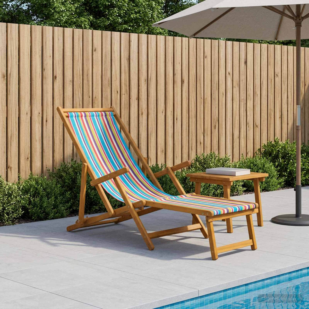 Vidaxl opvouwbare zonnebed 3 positie massief eucalyptus hout