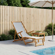 Vidaxl opvouwbare zonnebed 3 positie massief eucalyptus hout