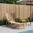 Vidaxl opvouwbare zonnebed 3 positie massief eucalyptus hout taupe