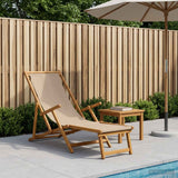 Vidaxl opvouwbare zonnebed 3 positie massief eucalyptus hout taupe