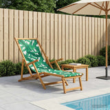 Vidaxl opvouwbare zonnebed 3 positie massief eucalyptus hout