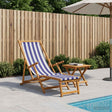 Vidaxl opvouwbare zonnebed 3 positie massief eucalyptus hout
