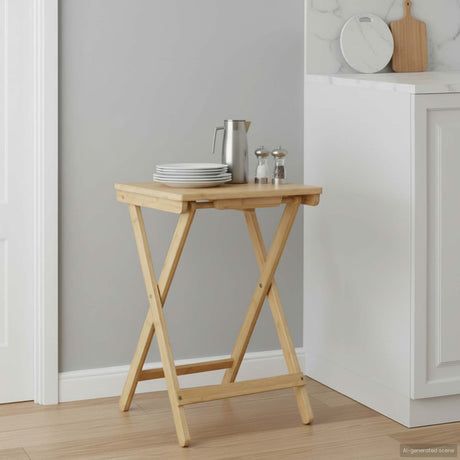 Vidaxl keuken tafel naturel 40 x 30 x 53,5 cm bamboe