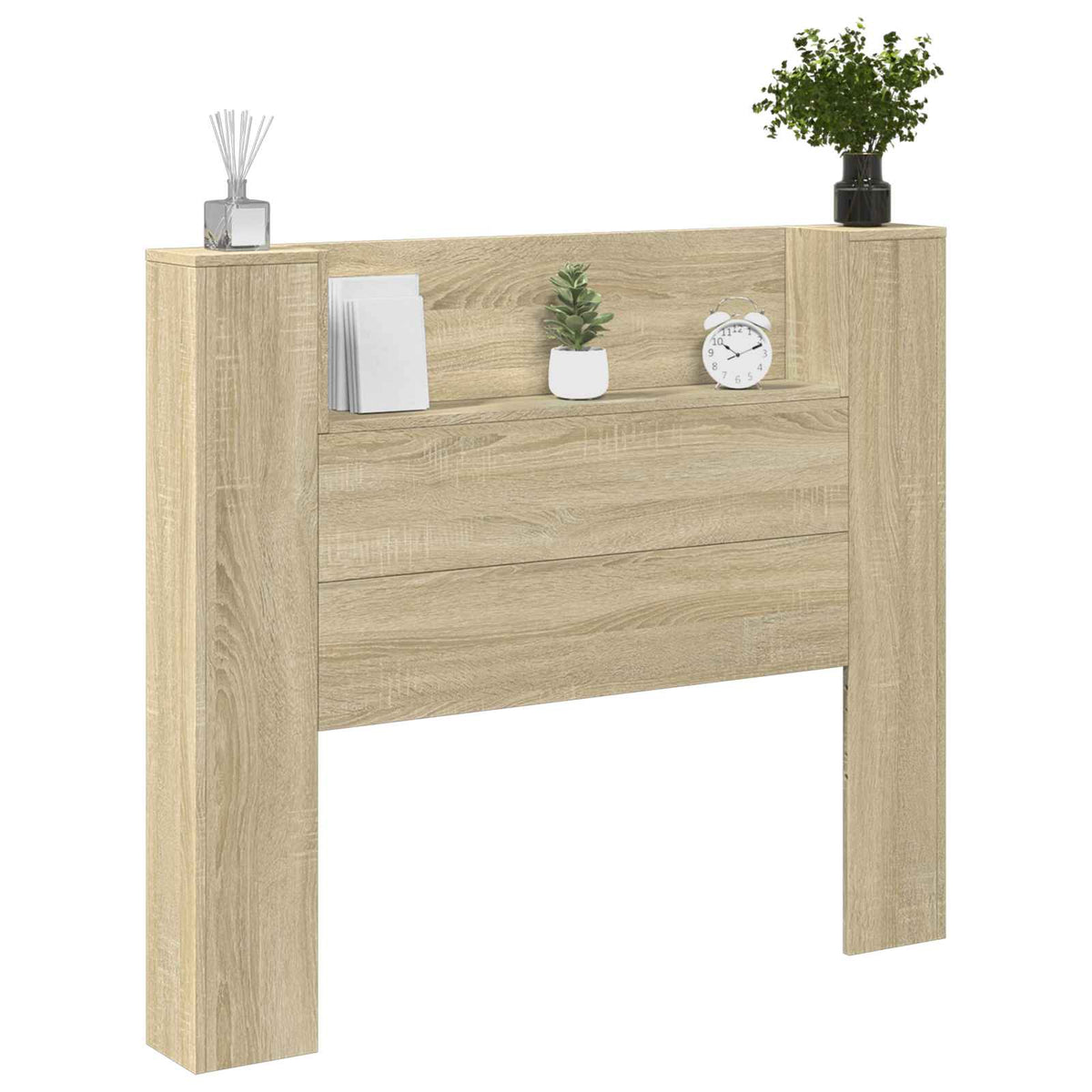 Vidaxl opslag hoofdeinde met led sonoma eiken bewerkt hout