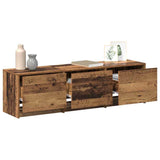 Vidaxl tv-kast met led oudhout 140 x 34 x 40 cm geconstrueerd hout