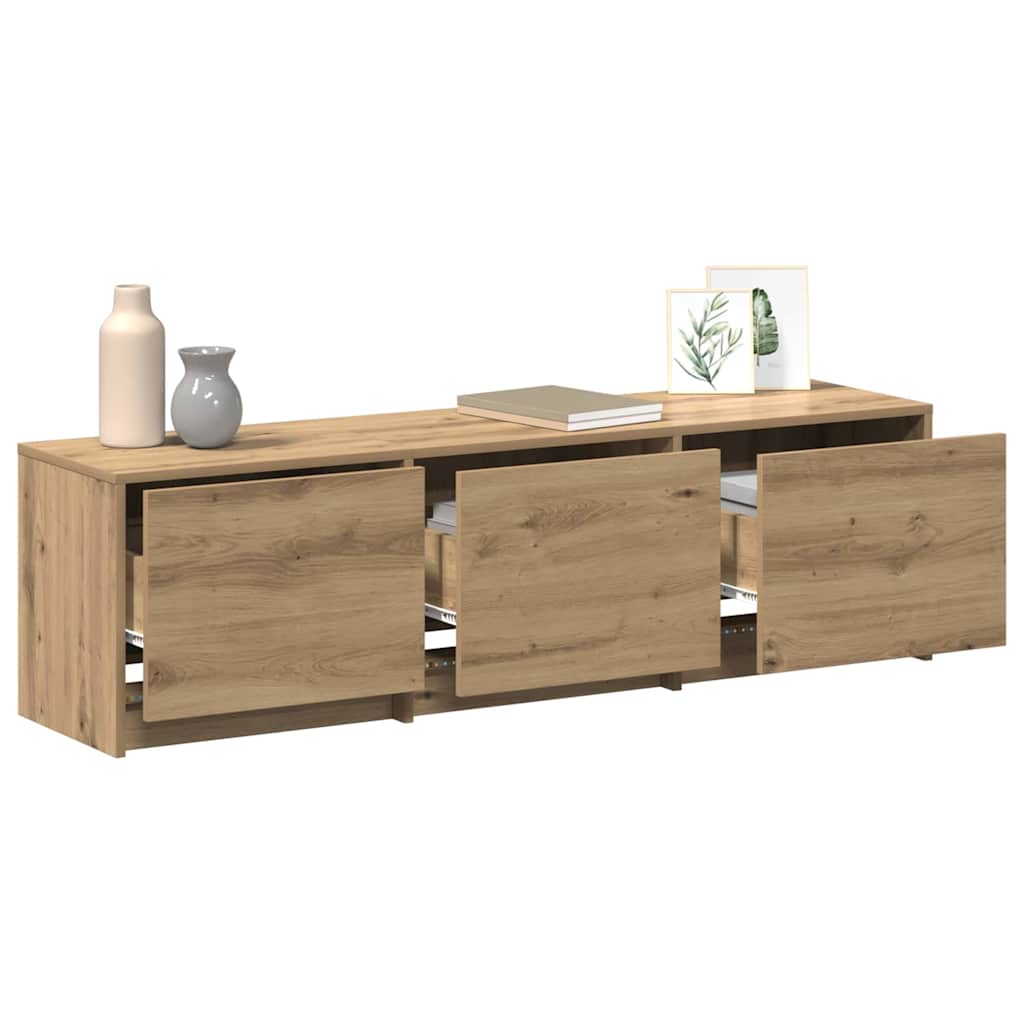 Vidaxl tv-kast met led 140 x 34 x 40 cm ambachtelijk eiken
