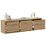 Vidaxl tv-kast met led 140 x 34 x 40 cm ambachtelijk eiken