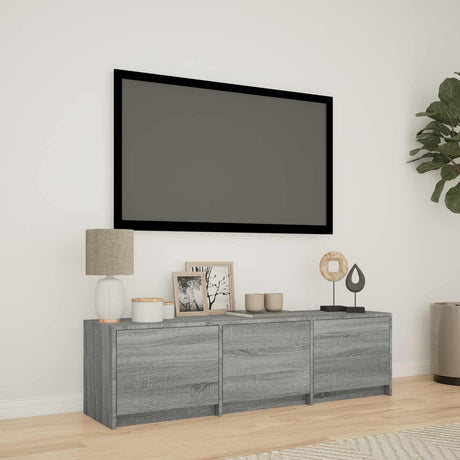 Vidaxl tv-kast met led 140x34x40 cm grijze sonoma geconstrueerd hout