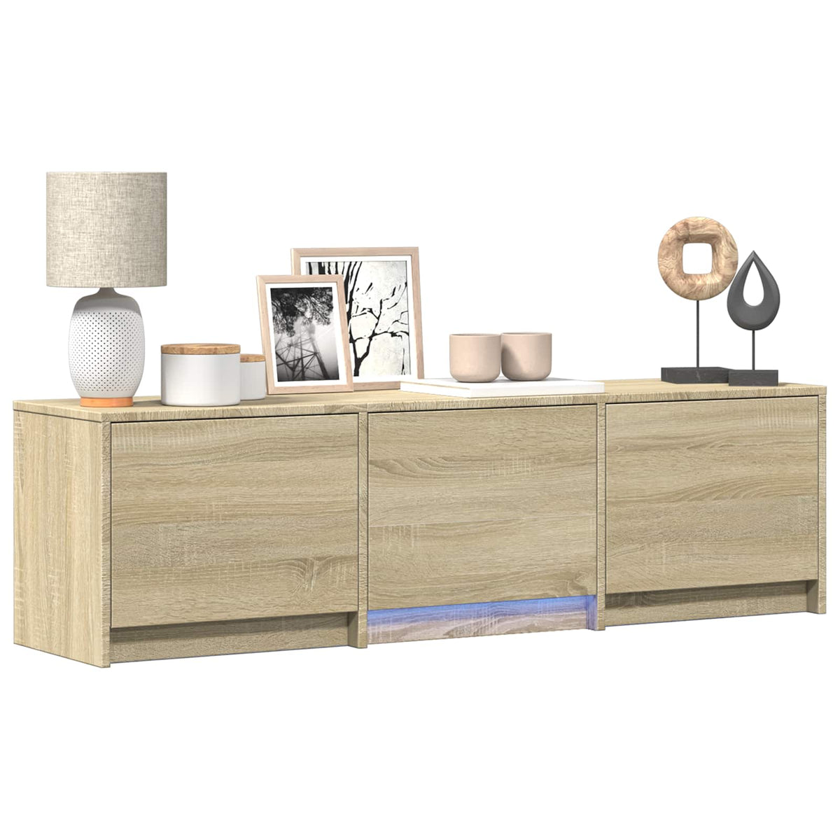 Vidaxl tv-kast met led 140 x 34 x 40 cm sonoma eiken