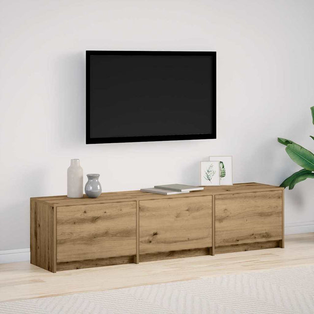 Vidaxl tv-kast met led 165 x 34 x 40 cm ambachtelijk eiken