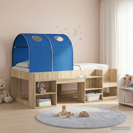Vidaxl bedtunnel voor kinderbedden 2 st blauw polyester