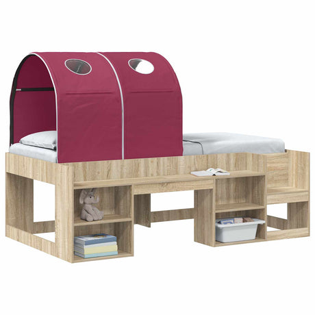 Vidaxl bedtunnel voor kinderbedden 2 st rood polyester