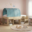 Vidaxl bedtunnel 2 st lichtblauw polyester
