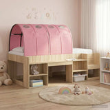 Vidaxl bedtunnel 2 st roze polyester