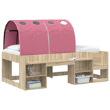 Vidaxl bedtunnel 2 st roze polyester