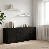 Vidaxl opbergkast voor loftbed 2 st zwart eiken 66 x 35 x 48 cm