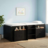 Vidaxl opbergkast voor loftbed 2 st zwart eiken 66 x 35 x 48 cm