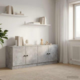 Vidaxl opbergkast voor loftbed 2 st betongrijs 66 x 35 x 48 cm