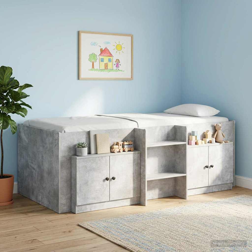 Vidaxl opbergkast voor loftbed 2 st betongrijs 66 x 35 x 48 cm