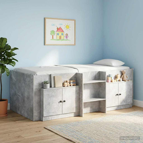 Vidaxl opbergkast voor loftbed 2 st betongrijs 66 x 35 x 48 cm