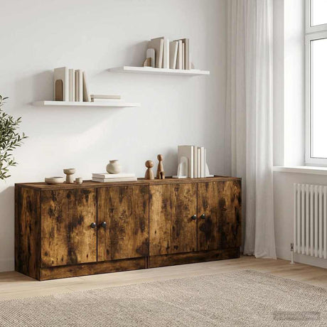 Vidaxl opbergkast voor loftbed 2 st gerookt eiken 66 x 35 x 48 cm