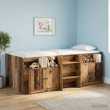 Vidaxl opbergkast voor loftbed 2 st oud hout 66 x 35 x 48 cm