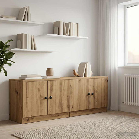 Vidaxl opbergkast voor loftbed 2 st artisanaal eiken 66 x 35 x 48 cm