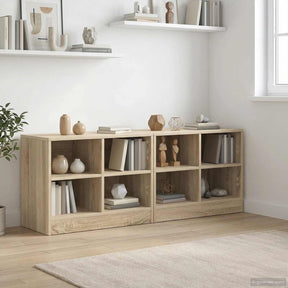 Vidaxl bed kast 2 st sonoma eiken 66 x 33 x 48 cm bewerkt hout
