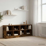 Vidaxl bed kast 2 st gerookt eiken 66 x 33 x 48 cm bewerkt hout