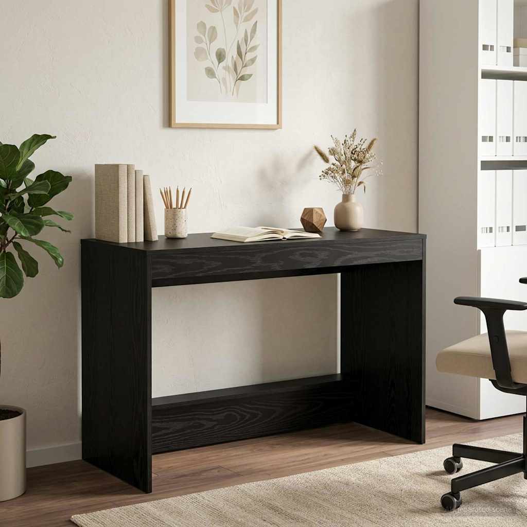 Vidaxl bed bureau zwart eiken bewerkt hout 100 x 45 x 75 cm
