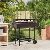 Vidaxl houtskoolgrill 96,5 x 42,5 x 88,5 cm zwart