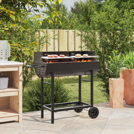 Vidaxl houtskoolgrill 96,5 x 42,5 x 88,5 cm zwart