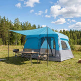 Vidaxl gezinstent 8-persoons blauw polyester
