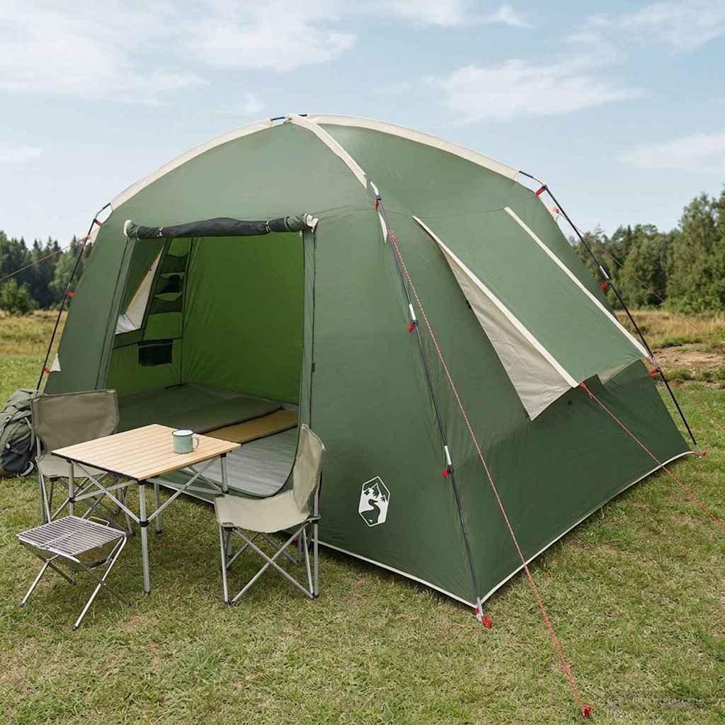 Vidaxl huisje tent 4-persoons groen polyester
