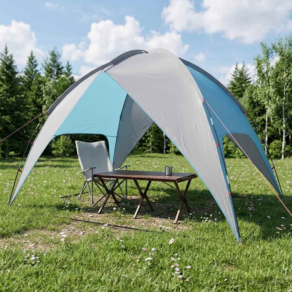 Vidaxl camping tent met regenhoes waterdicht 4-persoons blauw